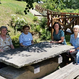 Chiara, ministra regionale, e Anna, Maria e Piera, della Fraternità di Candiolo